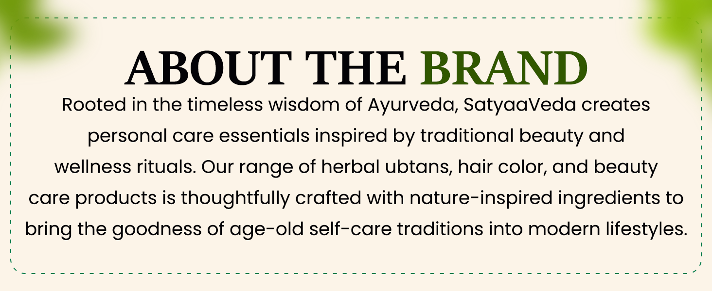 SatyaaVeda Ammonia Free Herbal Hair Colour with 9 Ayurvedic Herbs