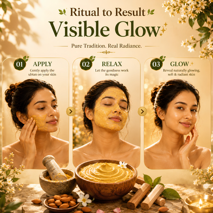 SatyaaVeda Ubtan Face Pack / Body Scrub  | De-Tan, Anti-Acne, Dark Spots Lightening, Instant Face Glow | Chemical-Free Natural Ayurvedic 200g