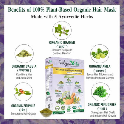 SatyaaVeda Herbal Hair Mask – Hair Strengthening & Hair Fall Control-100g