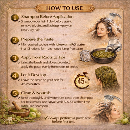 SatyaaVeda Ammonia Free Herbal Hair Colour with 9 Ayurvedic Herbs