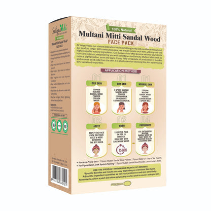 SatyaaVeda Multani Mitti & Sandalwood Face Pack – 200g