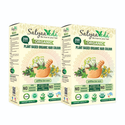 SatyaaVeda Plant Based Organic Hair Colour Made With Ayurvedic Herbs I For Women And Men