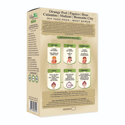 SatyaaVeda Herbal Fruit Face Pack – Glow & Tan Removal (200g)